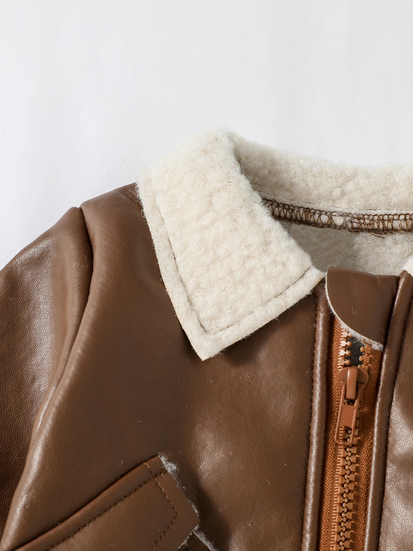 2024 Nuovo Autunno/Inverno g Neonati maschi Giacca di pelle a maniche lunghe Cappotto per abbigliamento stile moda cool 1-3 anni 5