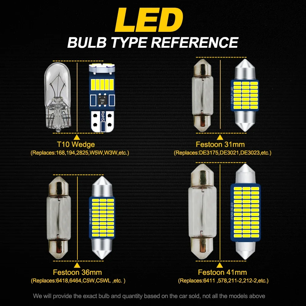 Kit luce di lettura interna a LED Canbus per Alfa Romeo Giulietta Mito Brera GT Spider Giulia 4C Stelvio 147 156 159 166 Lampadine per auto 2