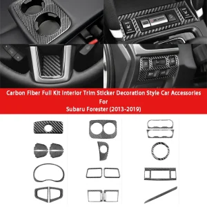 Fibra di carbonio Water Cup Gear volante interni Trim Sticker decorazione accessori auto per Subaru Forester 2013-2019 1