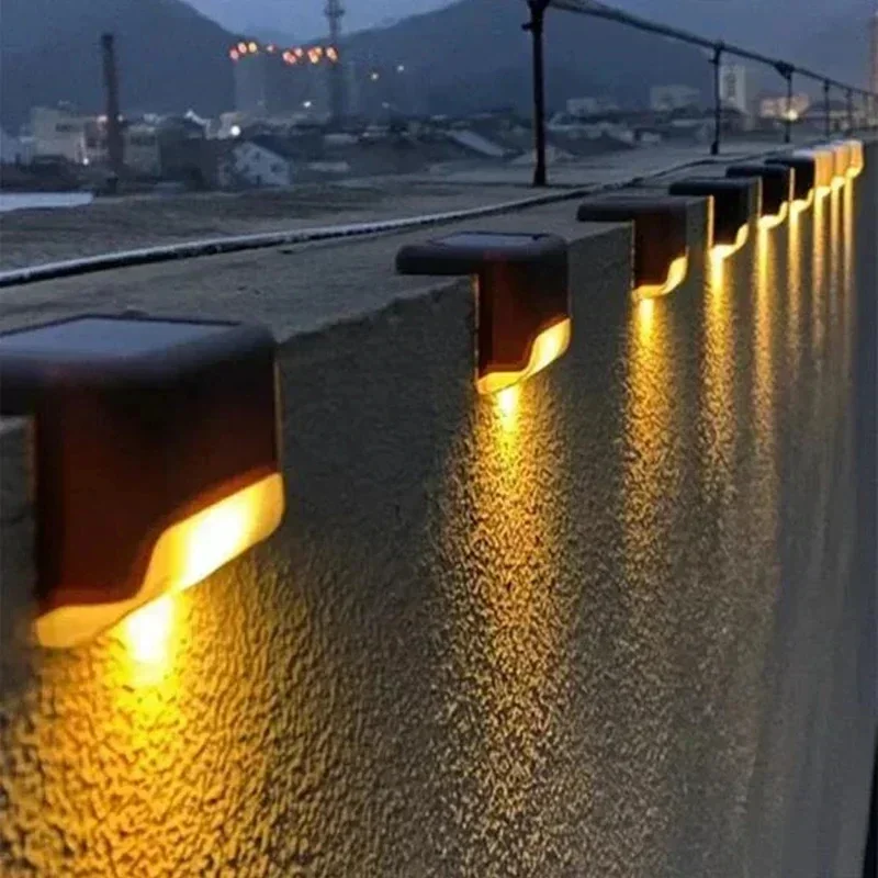1 ~ 12 pezzi LED lampada solare per gradini percorso scale luci da giardino per esterni decorazione per balcone impermeabile per luce per recinzione per scale da patio 2