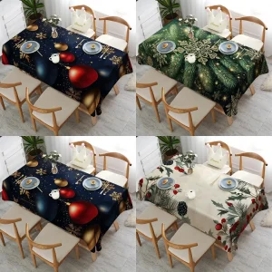 Modello di palloncino natalizio Ristorante Tovaglia da cucina Soggiorno Decorazione domestica Decorazione rettangolare per feste 1