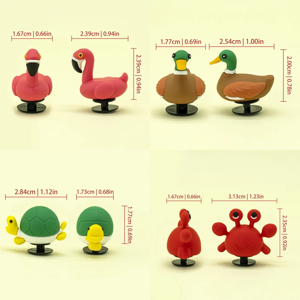 1/10pcs 3D Carino Squali Balene Pendenti e Ciondoli per Le Donne Calamari Granchio Tartaruga Decorazione di Scarpe Accessori Anatra Mallard Spille Zoccoli per I Bambini 4
