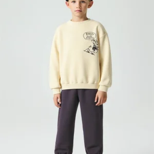 Felpe larghe + pantaloni 2 pezzi / set Abbigliamento autunnale Moda bambino Abiti a maniche lunghe Carino girocollo Top Pantaloni neri per ragazzi Ragazza 1