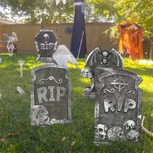 1 pz Halloween Foam RIP cimitero Tombstone Decor scheletro tomba casa stregata Party Prank Prop Yard decorazioni per la casa all'aperto 1