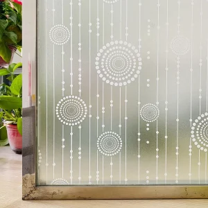 Pellicola per finestre opaca 3D Privacy Vetro colorato Pellicola autoadesiva in vinile Adesivo per finestre con isolamento termico satinato per porta di casa 1