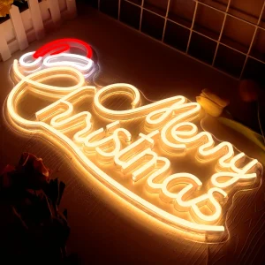 Buon natale insegna al Neon-decorazione da parete a LED colorata con spina USB, per camera da letto, feste in casa e idee regalo per la famiglia 1