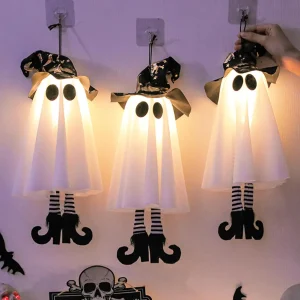 Decorazioni di Halloween LED illuminano il fantasma della strega per la festa di Halloween Decorazione del cortile per interni ed esterni per la casa Regalo di ornamenti pendenti spaventosi 1