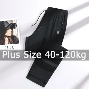 Pantaloni da donna Taglie forti 40-120 kg 6XL 7XL 8XL Pantaloni sportivi primaverili Pantaloni lunghi Taglie forti Abbigliamento donna Pantaloni estivi da ghiaccio femminili 1