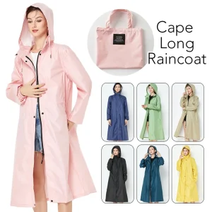 Impermeabile lungo impermeabile da donna Cappotto antipioggia da donna Trench con cappuccio Giacca a vento Leggero abbigliamento antipioggia per escursionismo all'aperto 1