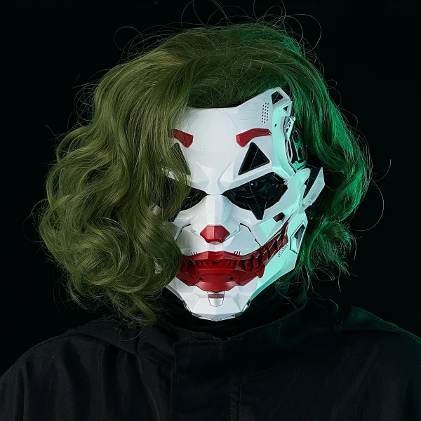 Maschere Joker Maschere Cyberpunk Trecce da clown 2d Cosplay Resina Prodotti personalizzati Halloween Anime Oggetti di scena e regali di ruolo Giocattoli 2