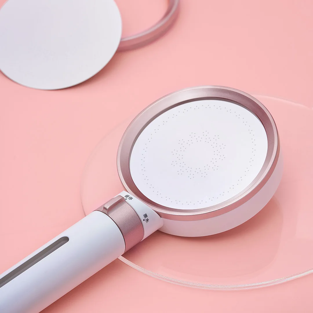 Diiib Soffione doccia pressurizzato Specchio per declorazione portatile a risparmio idrico Accessori da bagno a doppio filtraggio ad alta pressione 2