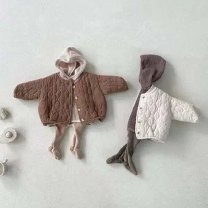 2023 inverno neonato cappotti giacche addensare cotone caldo bambino ragazze ragazzi cappotti giacche tinta unita vestiti invernali per bambini 1