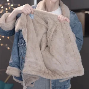 Ragazze Più Giacche di velluto Inverno Spessore Caldo Cappotti di jeans Bambini Parka imbottito Bambini Risvolto allentato Capispalla Nuove tute da neve casual 1