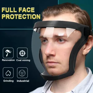Maschera di protezione del lavoro visiera completa trasparente maschera antiappannamento antipolvere riutilizzabile utensili da cucina per la casa scudo integrale 1