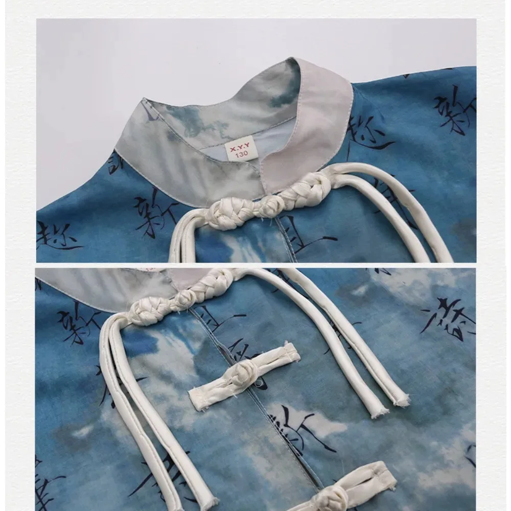 Uniforme Kung Fu Hanfu Tai Chi Tai Stile etnico Wushu Abbigliamento per bambini Abbigliamento per bambini Set tradizionali per ragazzi Costumi Cosplay 3