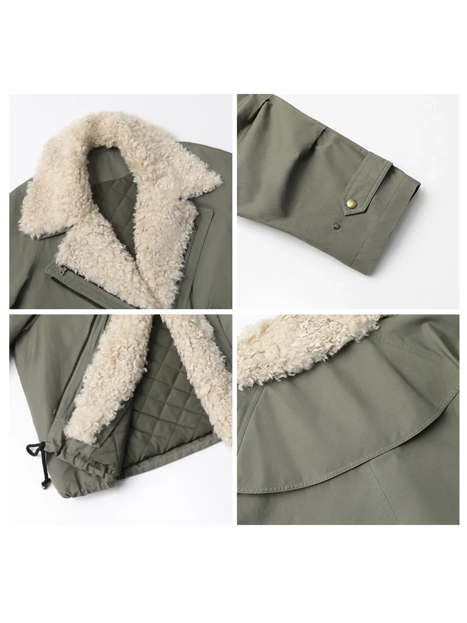 CHIC VEN Moda Donna Cappotti Allentati Casual Nuova Giacca in cotone da motociclista retrò Cappotto femminile caldo spesso Autunno Inverno 2025 4