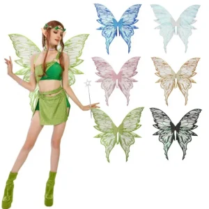4 pz/set Adulti Ali di Fata Ragazze Scintillanti Ali di Angelo Farfalla Ali del Costume per Halloween Dress Up Bomboniera Chris 1
