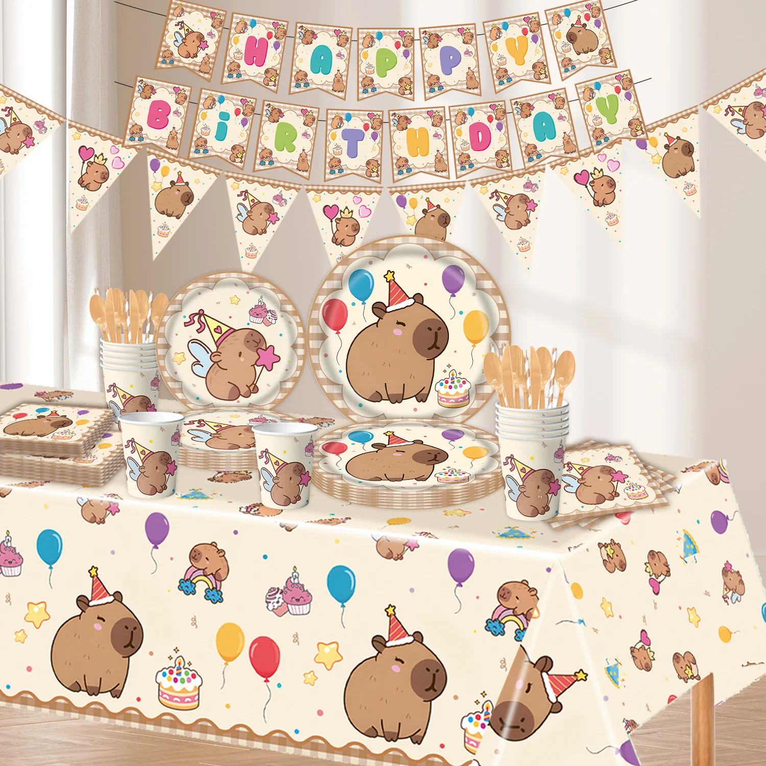 Capybara Compleanno Tableclo Compleanno Fecoration Capybara Tovaglia Copritavolo Baby Shower Capybara Compleanno Ragazza Bomboniere 2