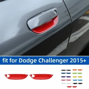 JIDIXIAN Auto Maniglia Della Porta Ciotola Decorazione Della Copertura per Dodge Challenger 2015 2016 2017 2018 2019 2020 2021 Up Accessori Esterni 1