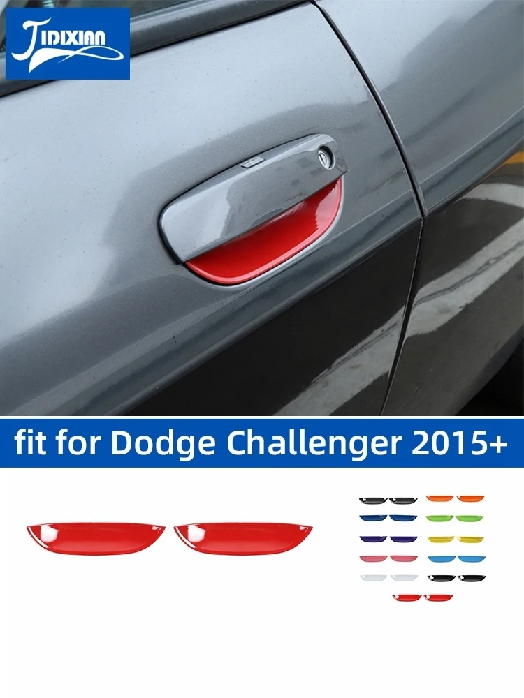 JIDIXIAN Auto Maniglia Della Porta Ciotola Decorazione Della Copertura per Dodge Challenger 2015 2016 2017 2018 2019 2020 2021 Up Accessori Esterni 1
