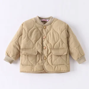 Giacca in cotone leggero monopetto tinta unita primaverile e autunnale per neonati e bambini piccoli, ragazzi e ragazze 1