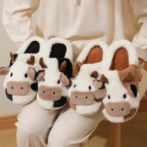 Pantofole invernali per la casa per coppie Calde pantofole in cotone comode antiscivolo per interni in peluche neutro per uomo e donna 1