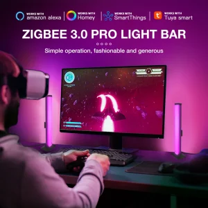 GLEDOPTO ZigBee 3.0 Light Bar RGBCCT USB DC5V CRI 90 + Tuya Smart Life SmartThings Homey Alexa App Voice 2.4G RF Night Light 1