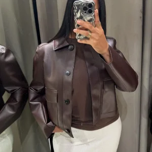 HH Donna Autunno Nuovi Cappotti di Moda Solido Colletto rovesciato Maniche lunghe Tasca monopetto Giacche stile Streetweer femminile 1