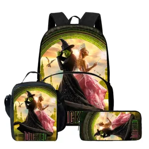 Zaino scolastico per bambini W-Wiched 2025 con dispositivo di raffreddamento termico Lunch Box Borse per matite Borse da scuola per ragazzi e ragazze Miglior regalo 1