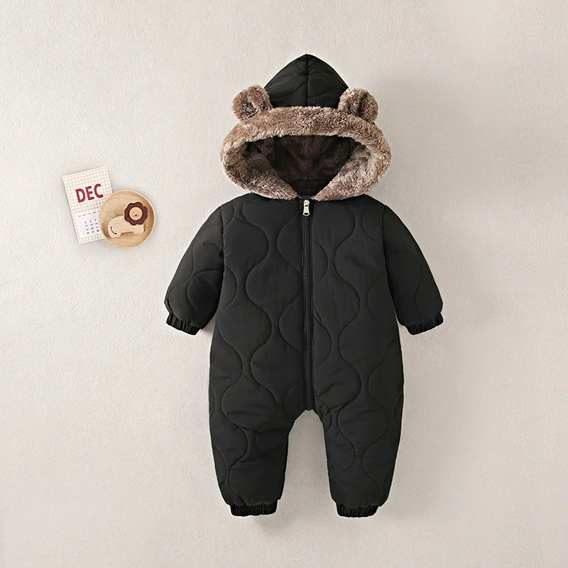 KLFLGD0-3 anni inverno bambino abbigliamento outdoor fodera in pelliccia calda bambina ragazzo tuta cartone animato più velluto tuta per bambini 3