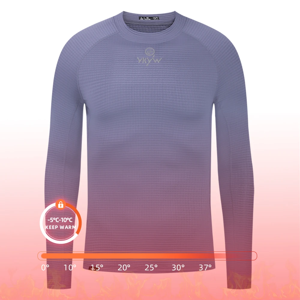 YKWYBIKE 2025 Canottiera da bicicletta in pile termico invernale con strato base da uomo 0 ° C Maglia da bici da strada MTB a maniche lunghe 3