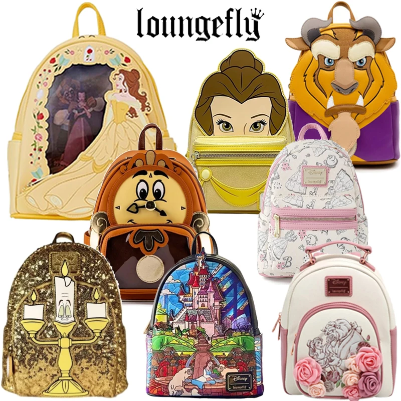 Loungefly La Bella e la Bestia Serie Principessa Cogsworth Chip Lumiere Mini borsa zaino cosplay 1