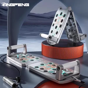 Tavola push-up pieghevole portatile, tappetino antiscivolo multifunzionale con manico, esercizio fitness domestico per il petto 1