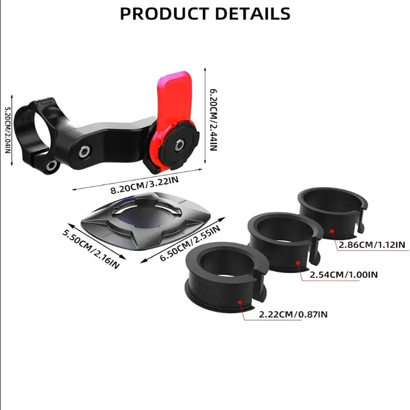Supporto per telefono moto 360 ° Supporto per telefono per bici girevole Anti-shock Staffa per telefono di navigazione per guida all'aperto Accessori per ciclismo 6