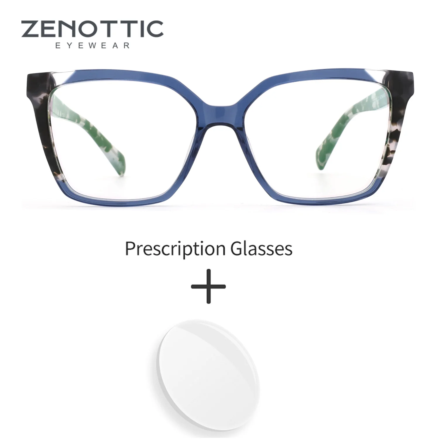 ZENOTTIC (taglia S) 2025 Nuovi arrivi Occhiali da vista quadrati Occhiali ottici Cateye in acetato fatti a mano per le donne 1