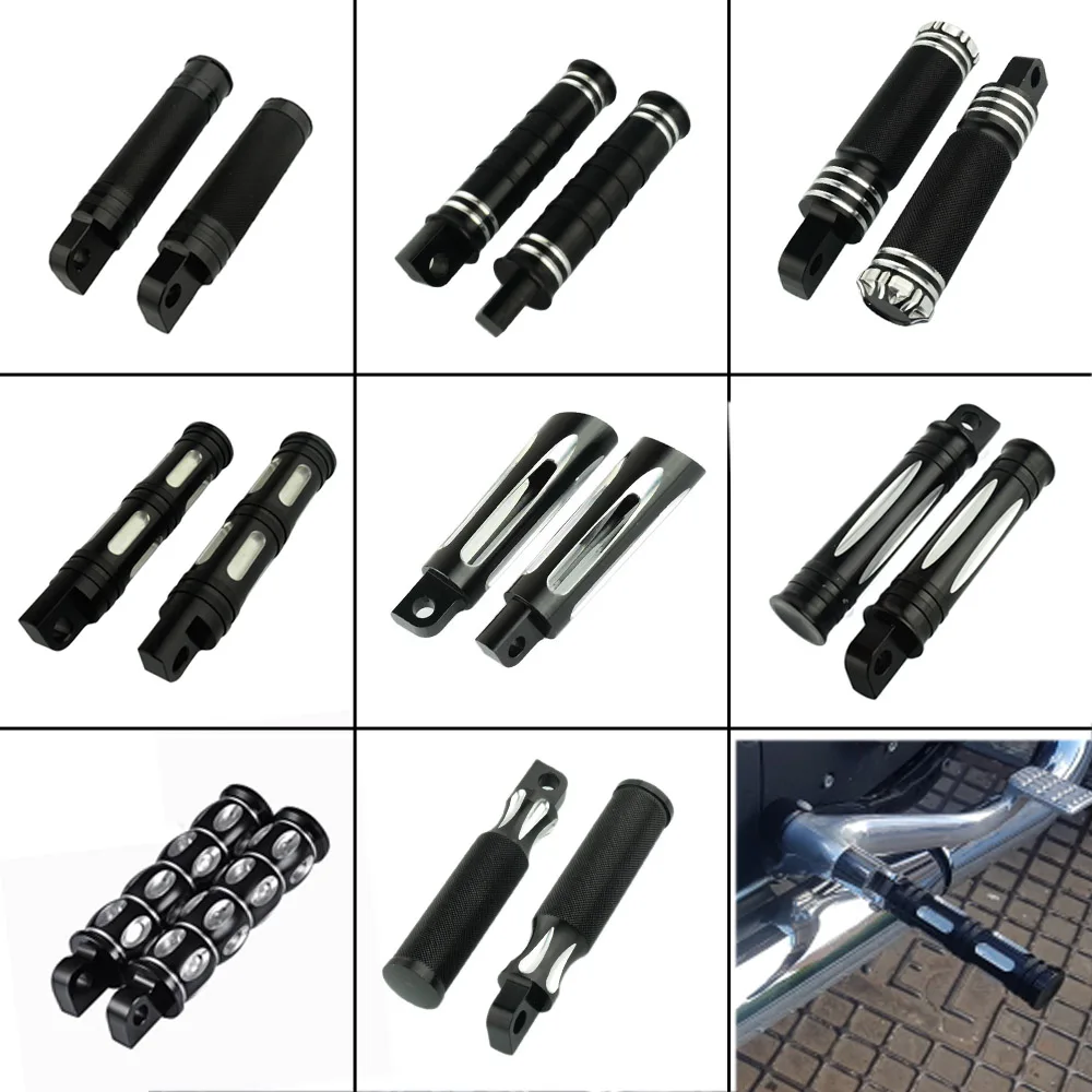Moto di Alluminio di CNC Pedane Pedane Anteriore Posteriore Per Harley Sportster Ferro Touring Custom Honda Yamaha Suzuki Universale 1