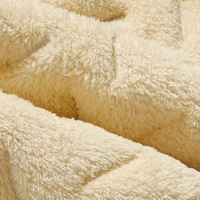 Felpa invernale da uomo Pantaloni sportivi in pile spesso peluche Pantaloni termici in lana d'agnello Pantaloni casual Pantaloni in cotone caldo antivento impermeabili 6