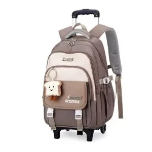 Zaino con ruote per la scuola per ragazzi Zaini con ruote per bambini per ragazzi Zaino per bambini in età scolare Borsa trolley per studenti con ruote 1