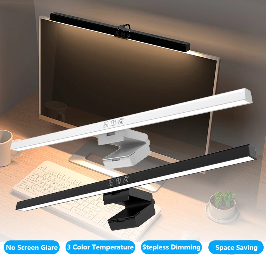 Lampada da tavolo USB con regolazione continua dello schermo della barra luminosa del Monitor del Computer da 50cm per lampada da tavolo con luce di lettura dello studio 1