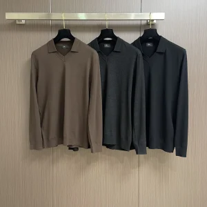 BLLIYOSS Camicia in lana a maniche lunghe con risvolto da uomo 2025 nuova calda Comoda elasticità con cerniera ricamo di alta qualità taglia M-3XL 1