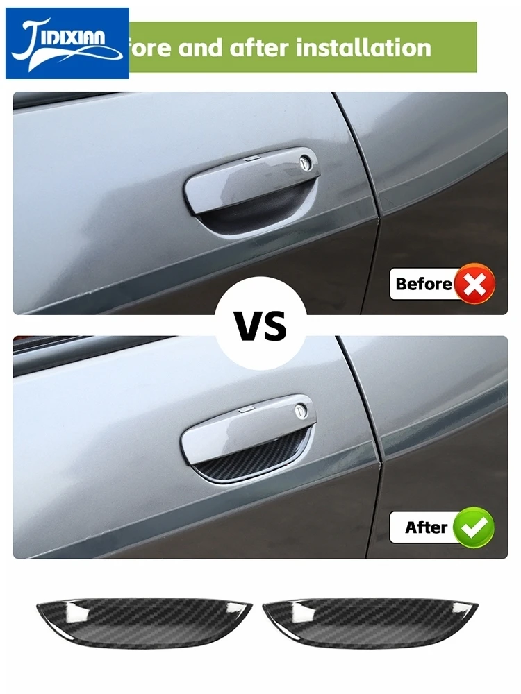 JIDIXIAN Auto Maniglia Della Porta Ciotola Decorazione Della Copertura per Dodge Challenger 2015 2016 2017 2018 2019 2020 2021 Up Accessori Esterni 2
