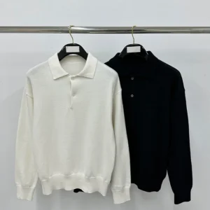 2025 donna autunno e inverno nuovo stile versatile e confortevole polo tinta unita top a maniche lunghe 1