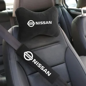 Auto Collo Cuscino Auto Interno vestito cintura di sicurezza pad Poggiatesta copertura maniglia copertura Per Nissan Juke Qashqai Sentra Patrol Navara X-Trail 1