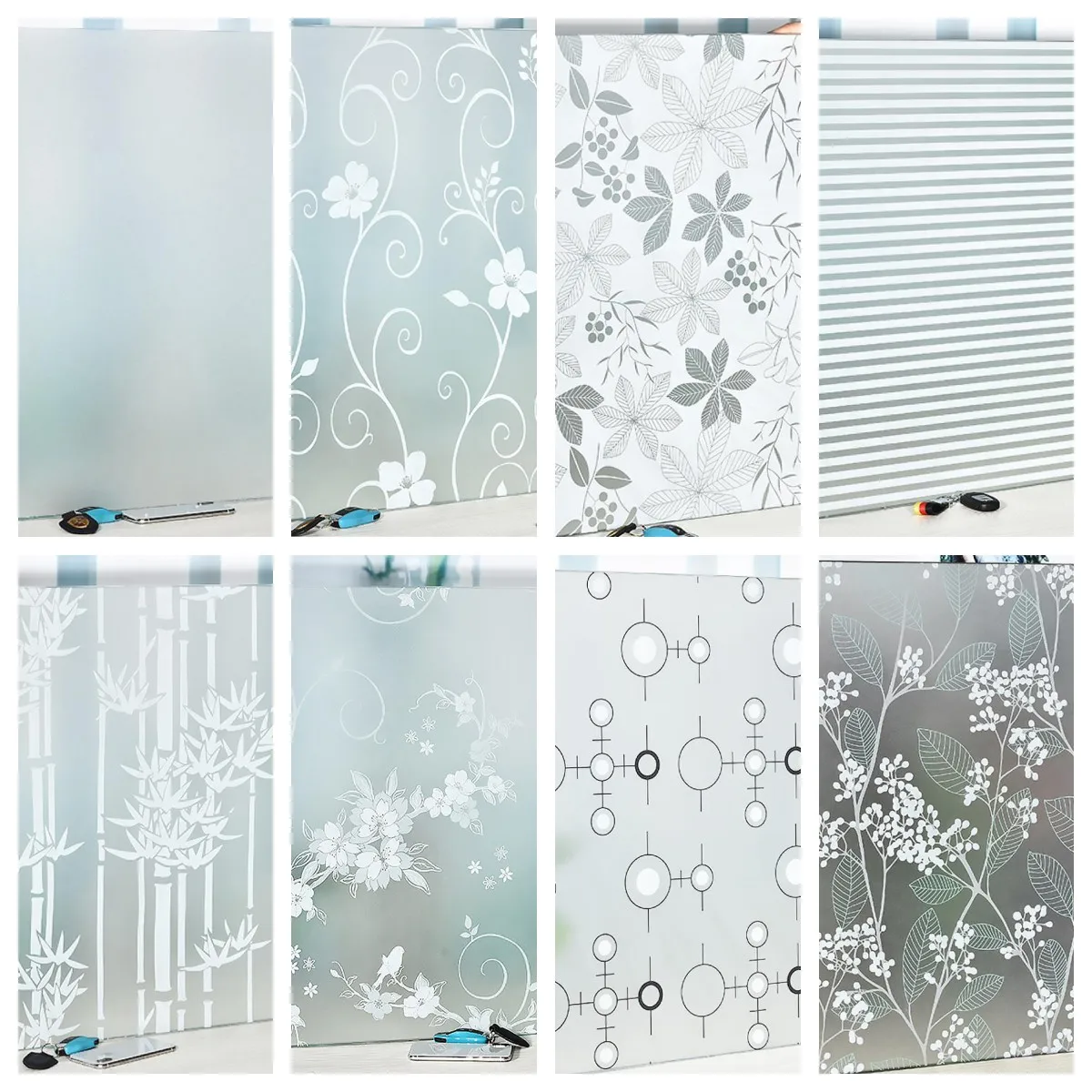 Pellicola per finestre per privacy Adesivo in vetro autoadesivo unidirezionale per la casa Pellicola per specchi riflettenti Blocco solare Anti UV Tinta per finestre 1