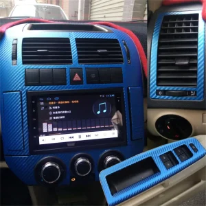Auto-Styling Nuovo 5D In Fibra di Carbonio Interni Auto Console Centrale Cambia Colore Stampaggio Decalcomanie Per Volkswagen Polo 2002-2010 1