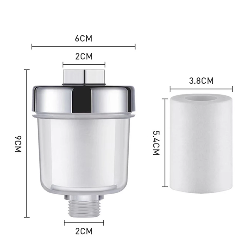 Filtro da bagno sistema di filtrazione del bagno trasparente kit di purificazione della presa d'acqua doccia filtro per uso domestico cotone PP ad alta densità 6