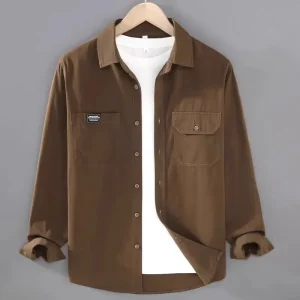 2025 Camicia da lavoro nuova autunno e inverno per uomo Top versatile allentato casual alla moda a maniche lunghe 1