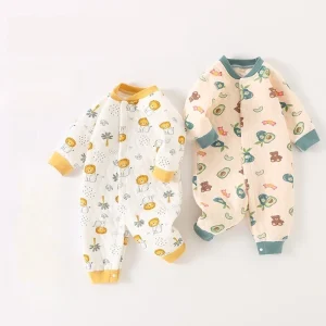 Autunno Inverno unisex cartone animato manica lunga neonato ragazza pagliaccetto 100% cotone morbido tute neonato abbigliamento 1