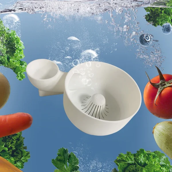 Ciotola per lavaggio frutta portatile Lavatrice per verdure Cestino per lavaggio frutta e verdura per la preparazione dei pasti in cucina domestica 2