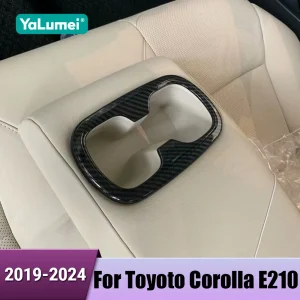 Auto Fila Posteriore Portabicchieri Acqua Copertura Telaio Trim Adesivi Accessori Per Toyota Corolla E210 2019 2020 2021 2022 2023 2024 Hybrid 1